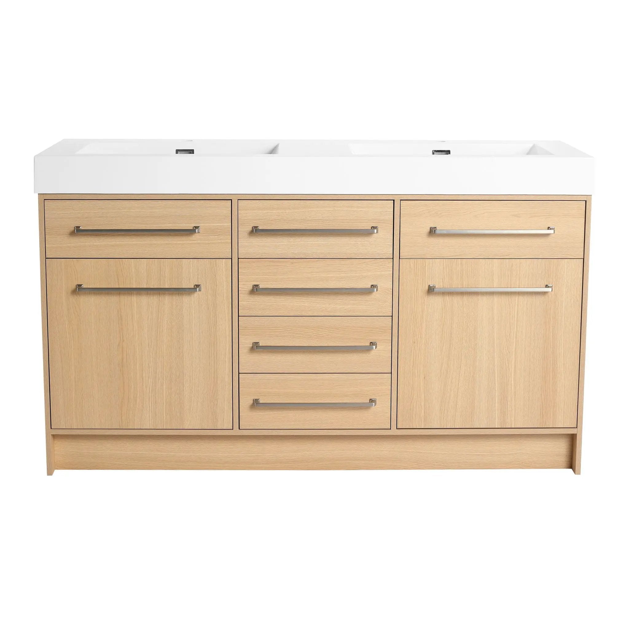 Freestanding Bathroom Vanity With Resin Sink, Soft-Closing Doors And Drawers by Unique Piece Furniture