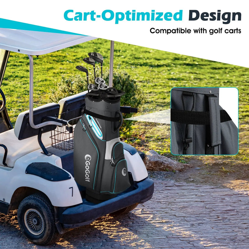 Golf Cart Bag Lightweight Portable Golf Club Organizer Bag by DirectDeals