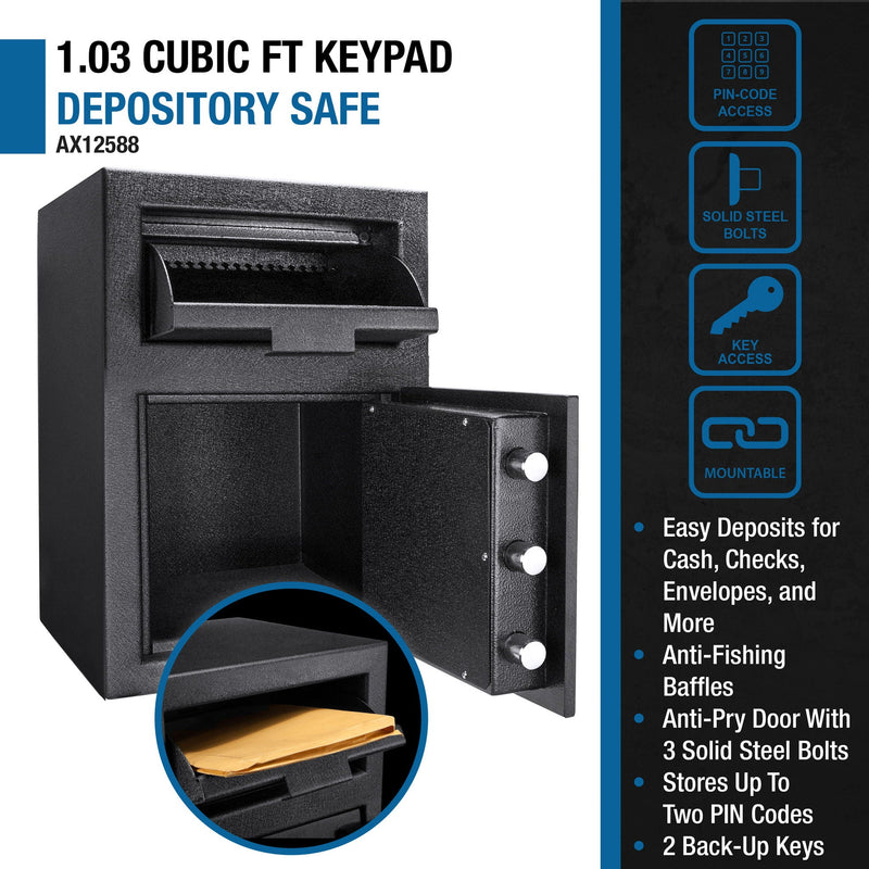 Solid Steel Keypad Depository Safe by HouseOfZazla