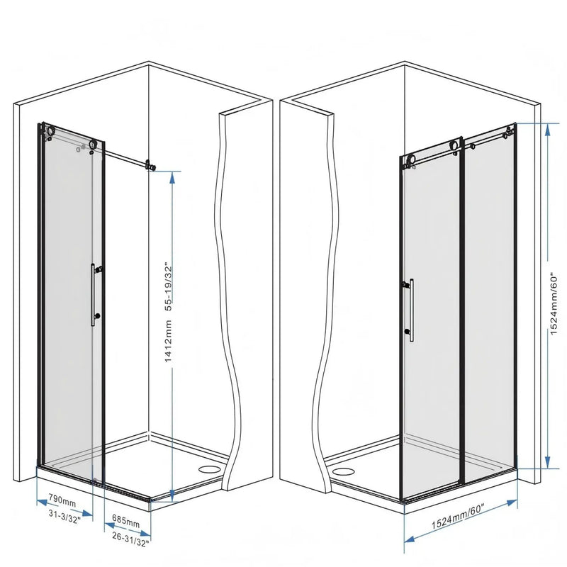 Frameless Shower Door With Handle by HouseOfZazla