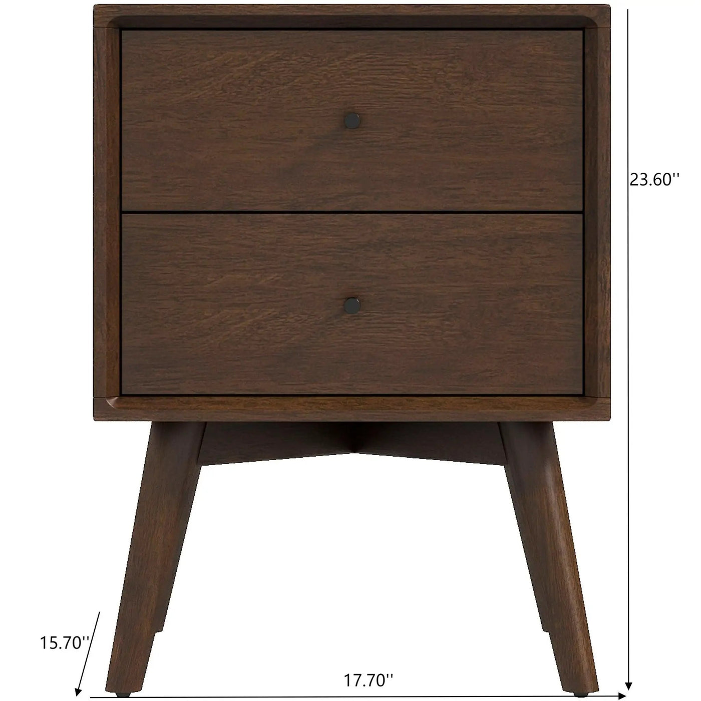 Caroline - Mid-Century Modern Style Night Stand 2 Drawer by HouseOfZazla