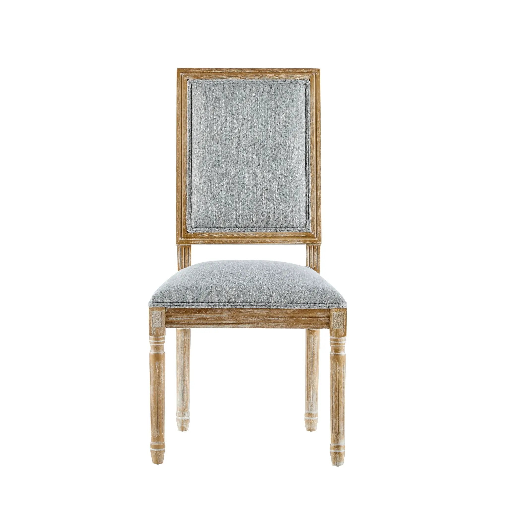 French Country Style Dining Chair With Upholstered Seating And Fluted Legs by HouseOfZazla