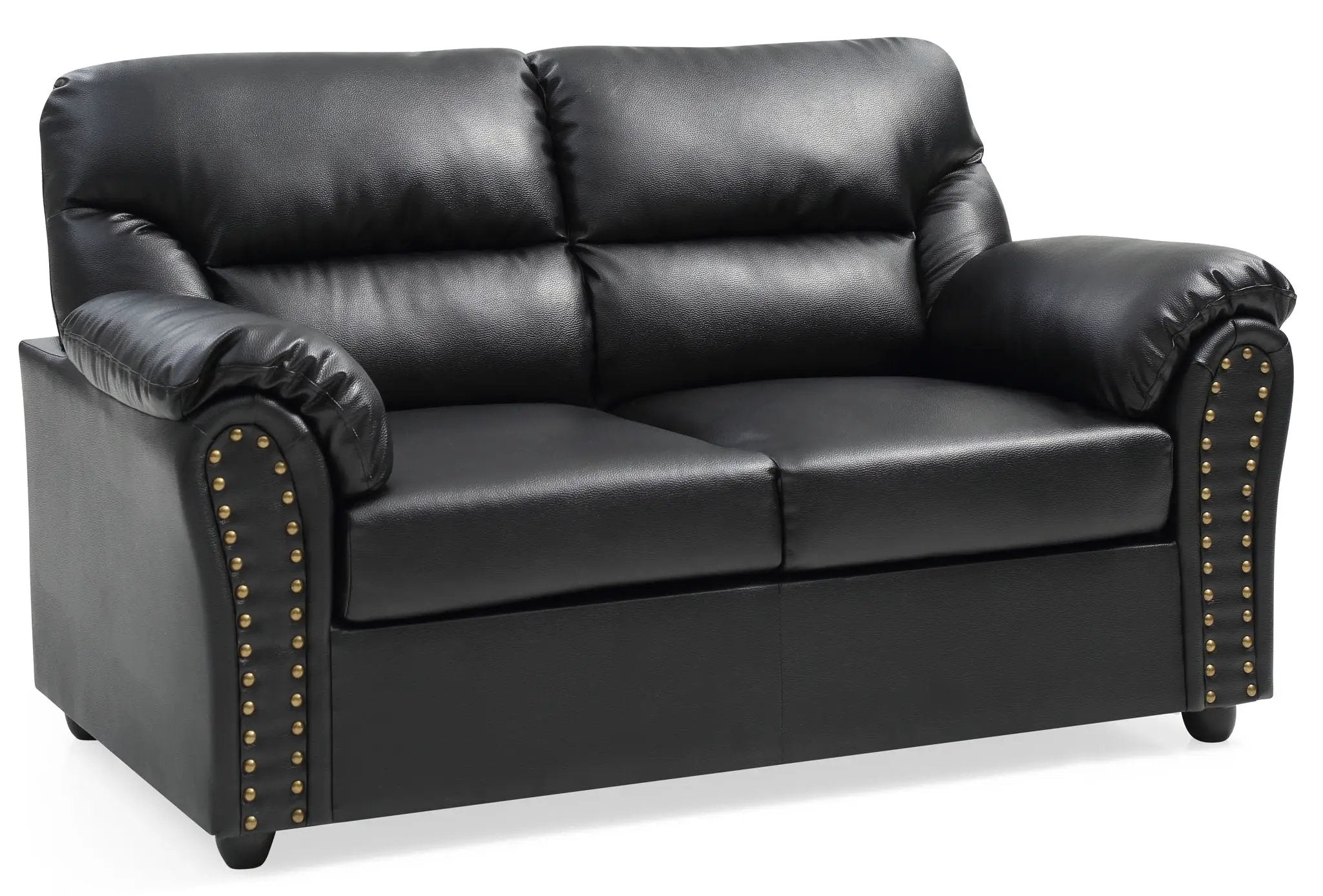 Padded Love Seat For Modern Living - Black by HouseOfZazla