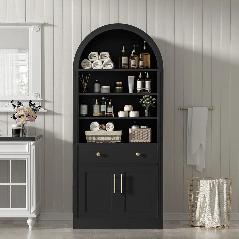 Arched Bookshelf with Storage Cabinet by HouseOfZazla