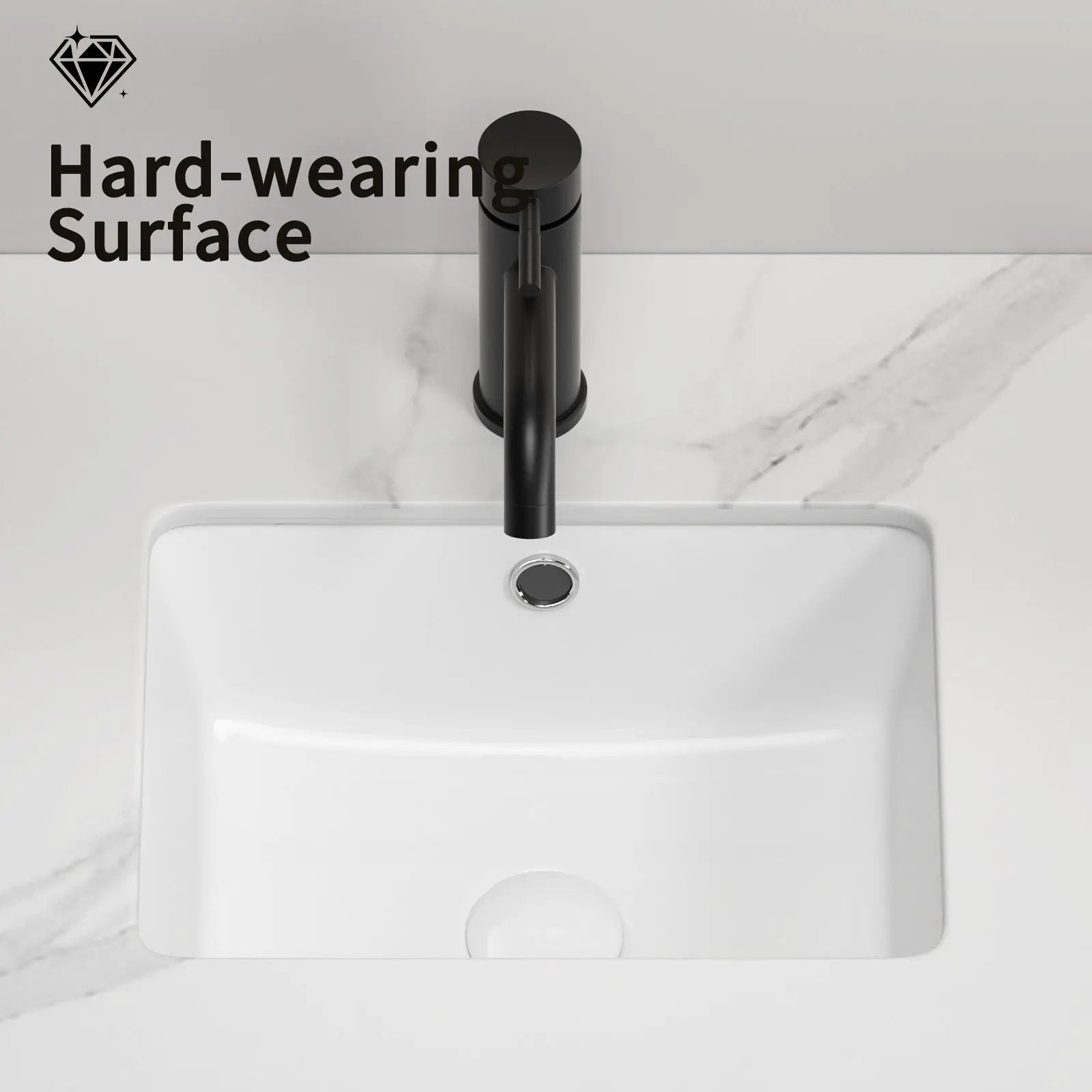 16 Inch Rectangle Undermount Bathroom Sink by HouseOfZazla