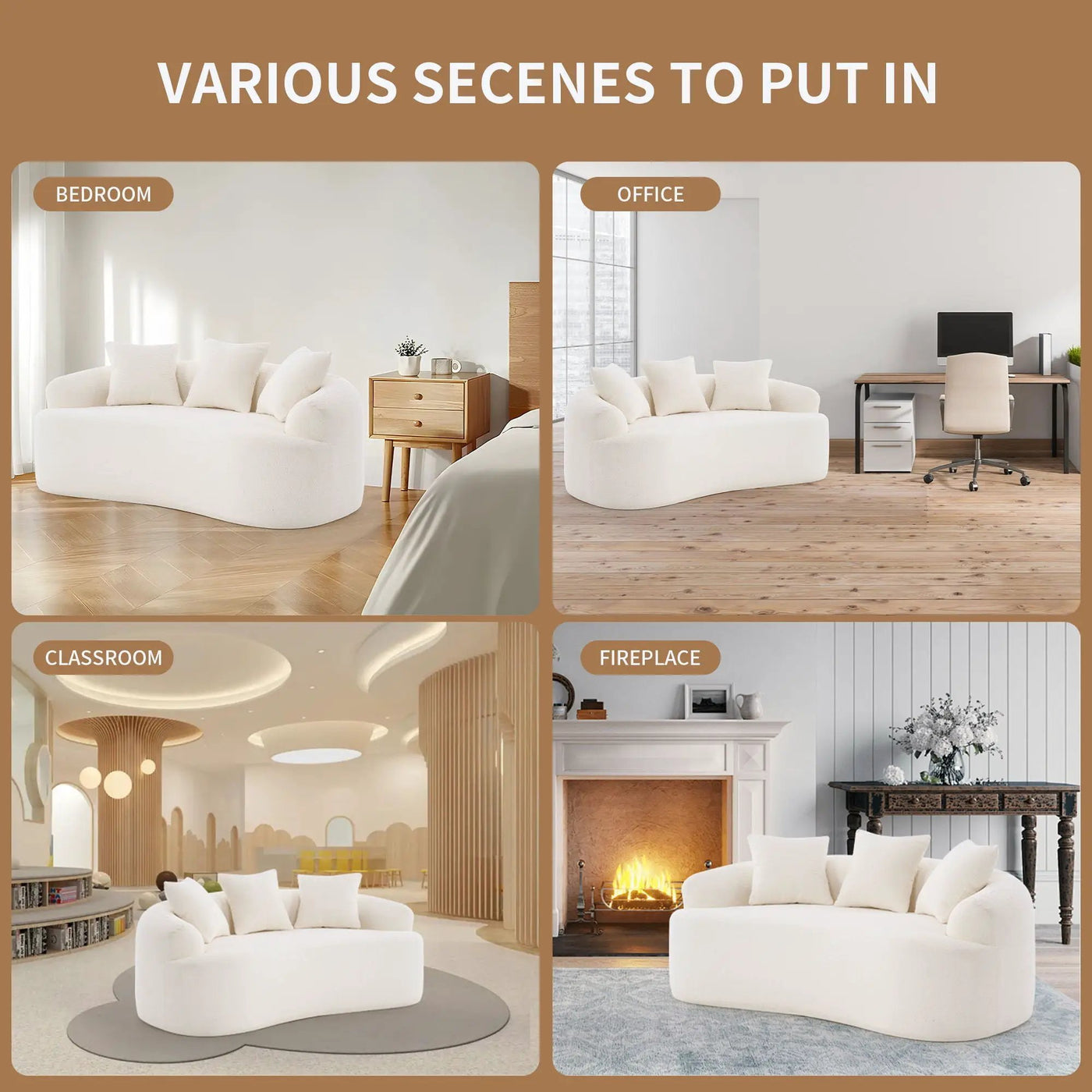 Loveseat Sofa, Compact Design For Small Spaces by Unique Piece Furniture