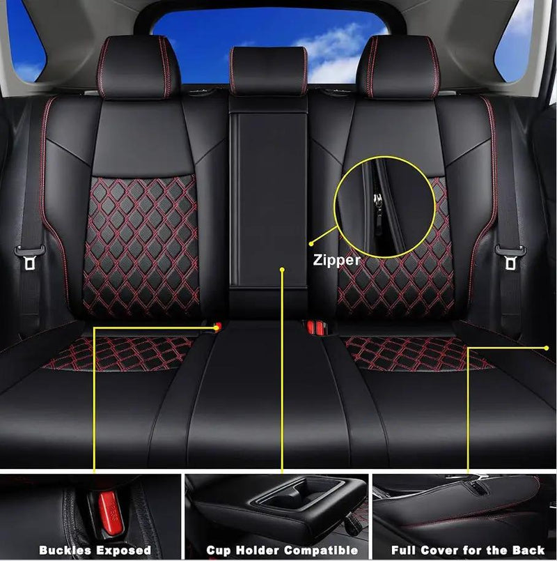 Open Box Huidasource Custom Fit RAV4 Seat Covers Full Coverage, Waterproof Leather Seat Cushion Fit for 2019-2024 Toyota Rav4 XLE LE XLE Premium Limit by Selzalot