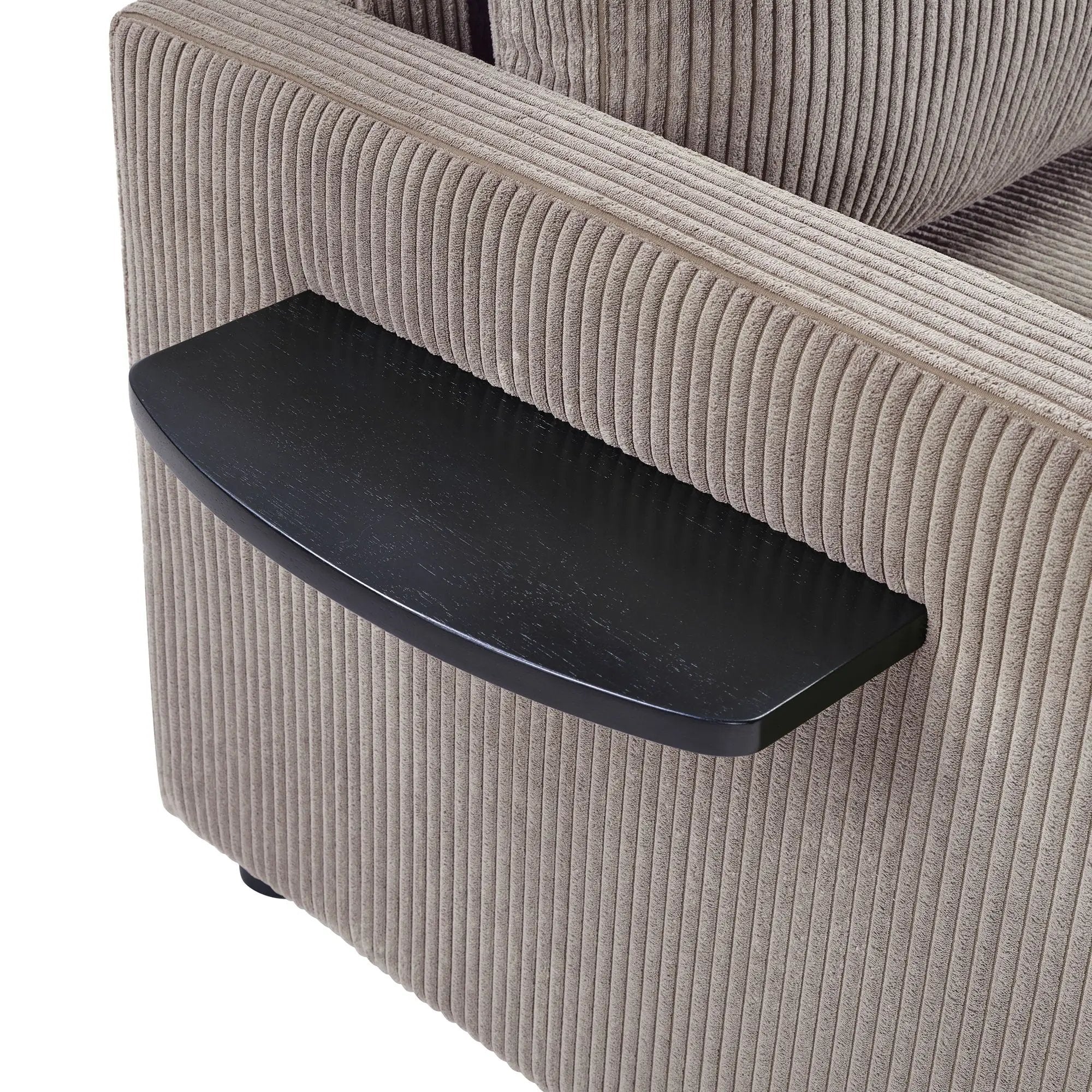 Sleeper Sofa With Foldable Mattress, USB Ports, Side Table & Storage Pocket