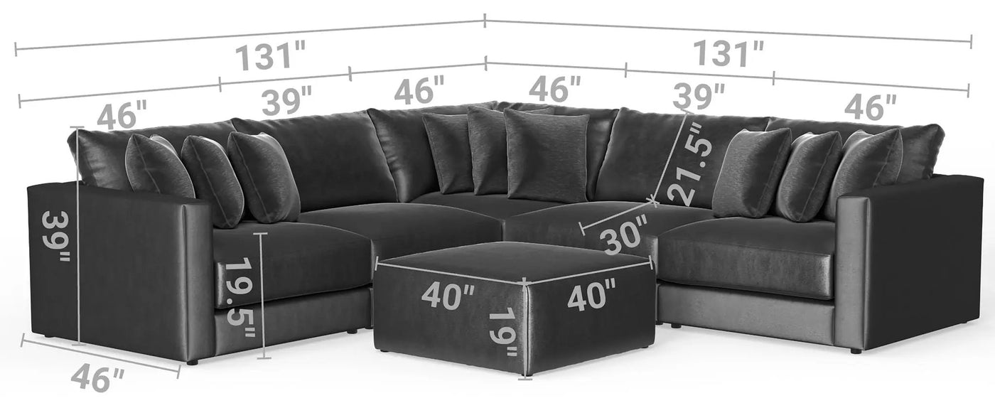 Remington - Modular Sofa And Cocktail Ottoman by Unique Piece Furniture