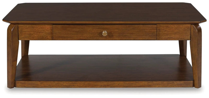 Trenmour - Rectangular Cocktail Table - Medium Brown by Unique Piece Furniture