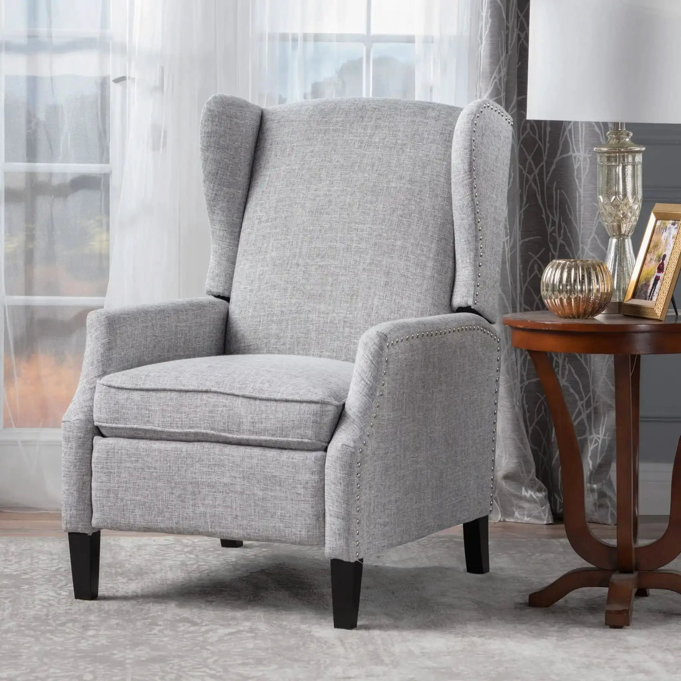 Westeros Wing Back Fabric Upholstered Recliner by HouseOfZazla