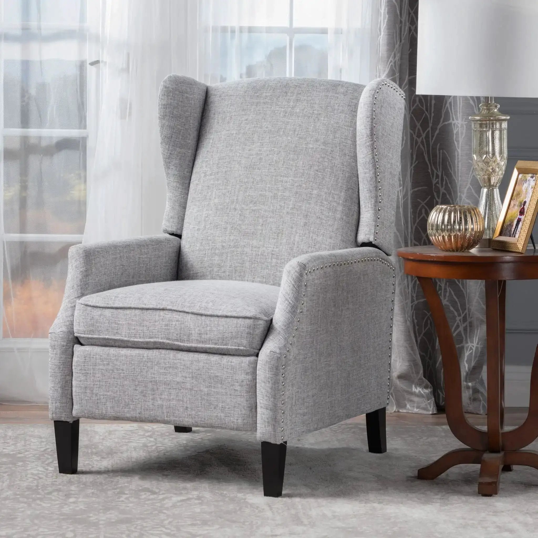 Westeros Wing Back Fabric Upholstered Recliner by HouseOfZazla