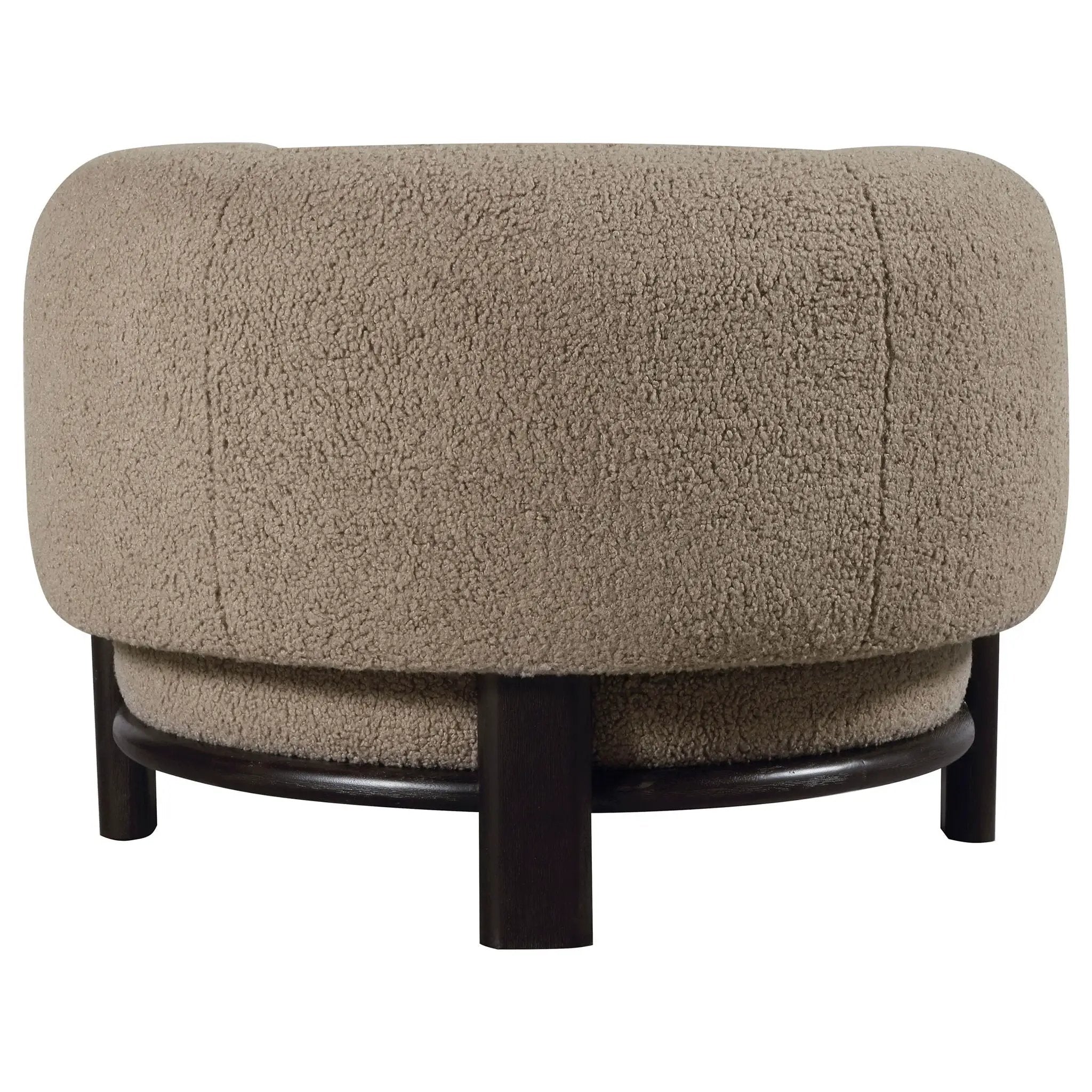 Lawler Upholstered Barrel Back Accent Chair Brown and Black by Unique Piece Furniture