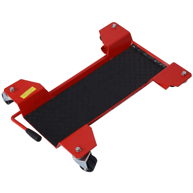 Metal Motorcycle Center Stand Move Dolly For Easy Bike Moving - Red by HouseOfZazla