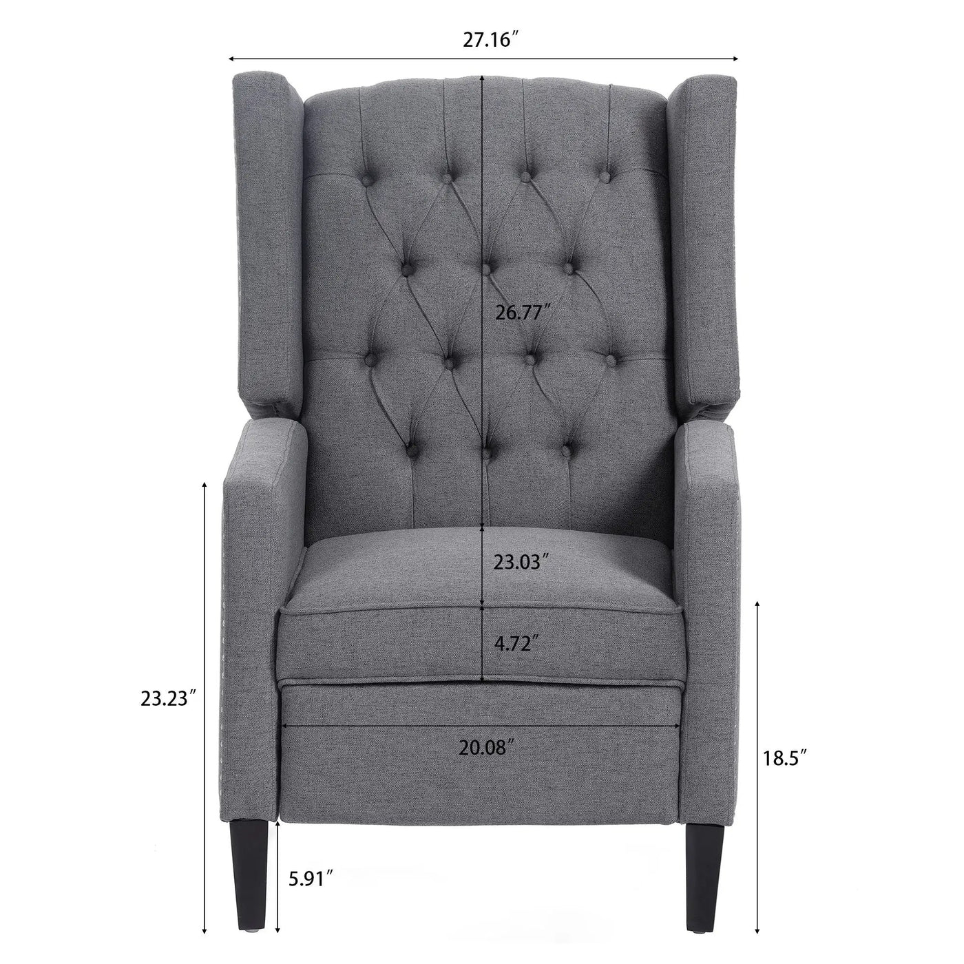 Manual Wing Chair Recliner by Unique Piece Furniture
