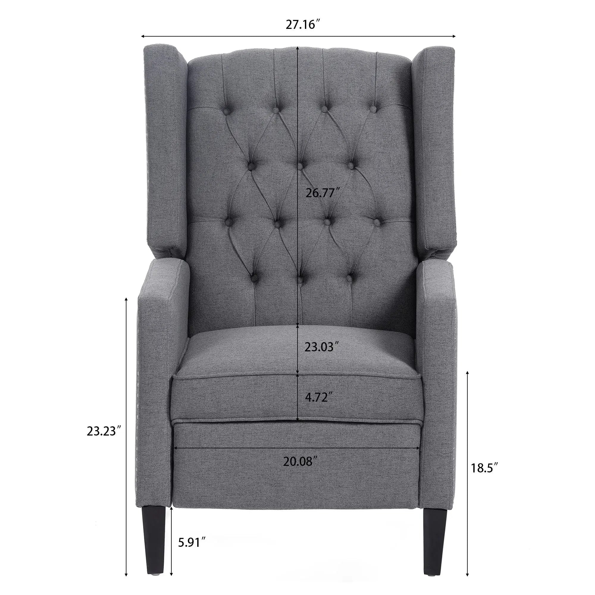 Manual Wing Chair Recliner by Unique Piece Furniture