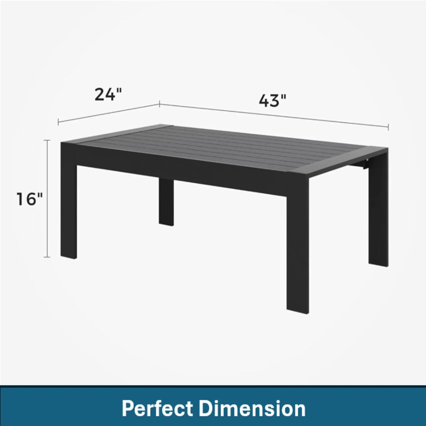 Modern Rectangle Outdoor Coffee Table by HouseOfZazla
