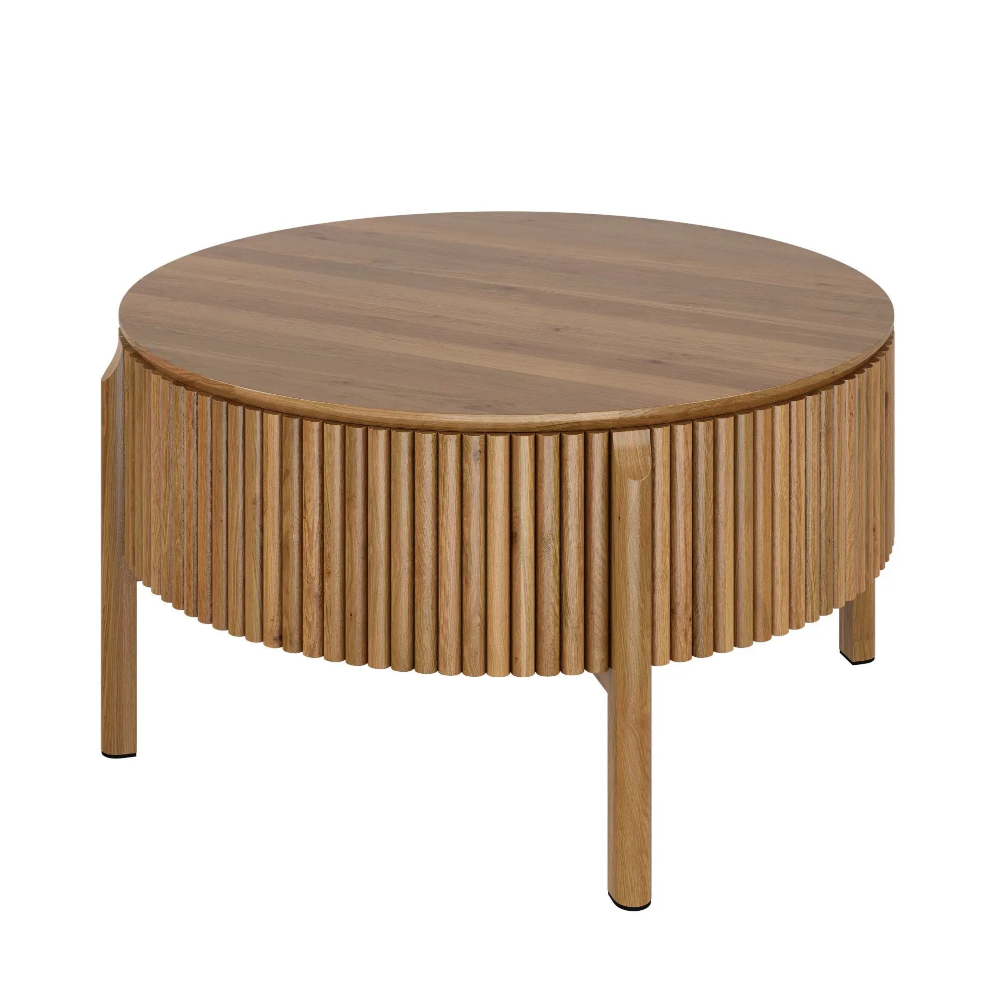 Round Lift Top Coffee Table with Hidden Storage by HouseOfZazla