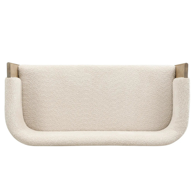 48.5" Upholstered Solid Loveseat (Natural Ash+Almond) by HouseOfZazla