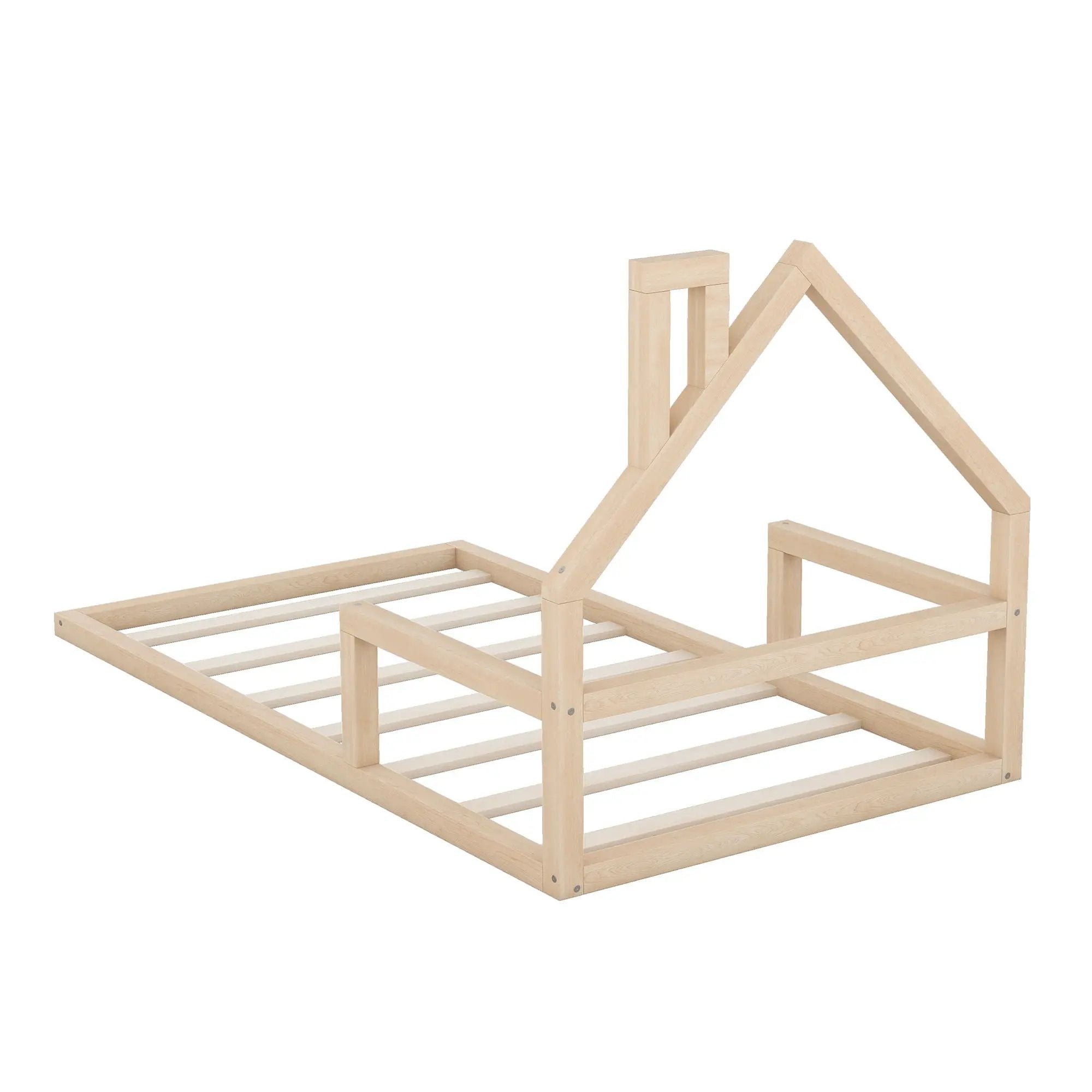 Floor Bed With House Shaped Headboard by Unique Piece Furniture