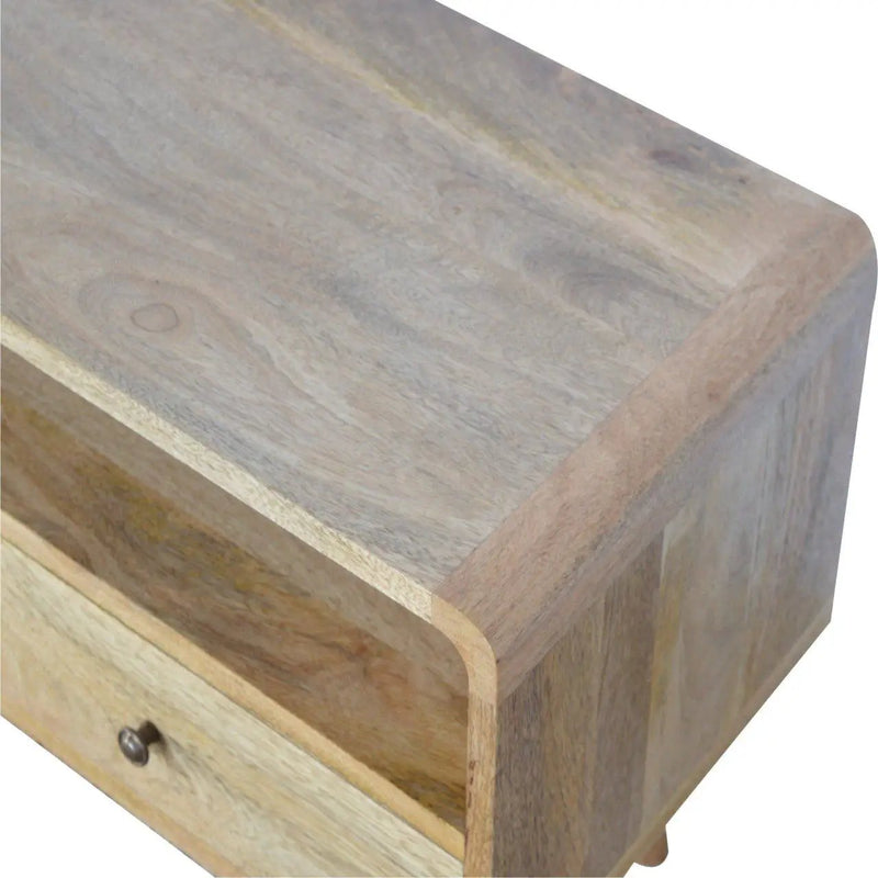 Solid Wood Curved Media Unit by HouseOfZazla