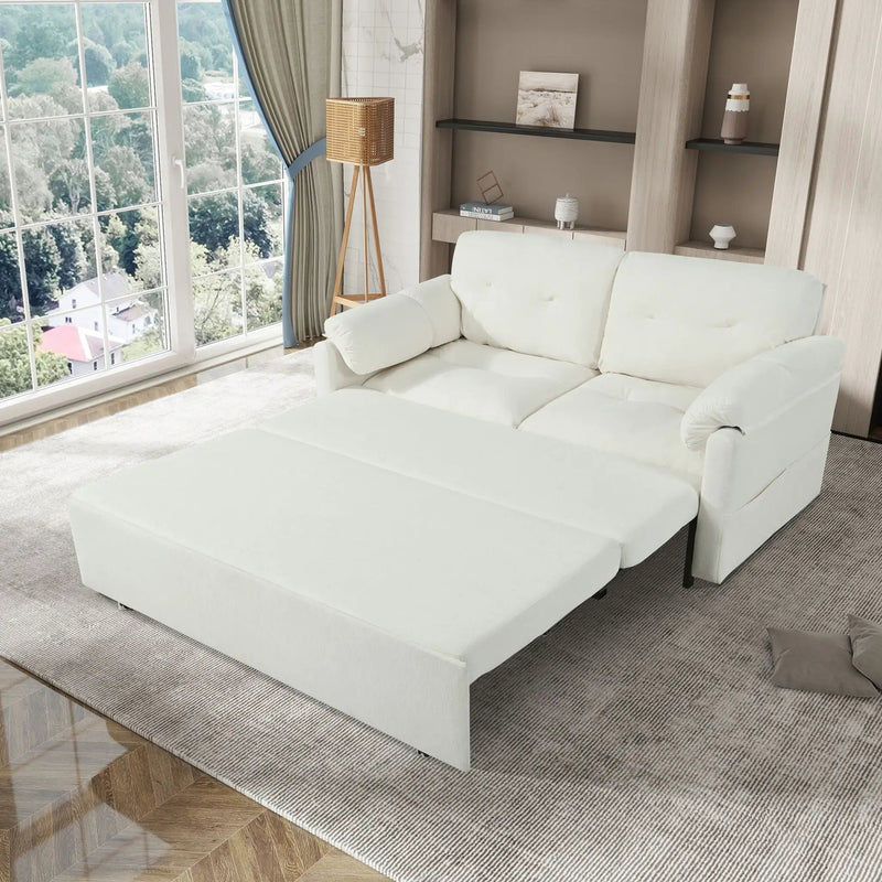 Convertible Pull Out Sofa Bed Queen Size, 3 In 1 With Side Storage by Unique Piece Furniture