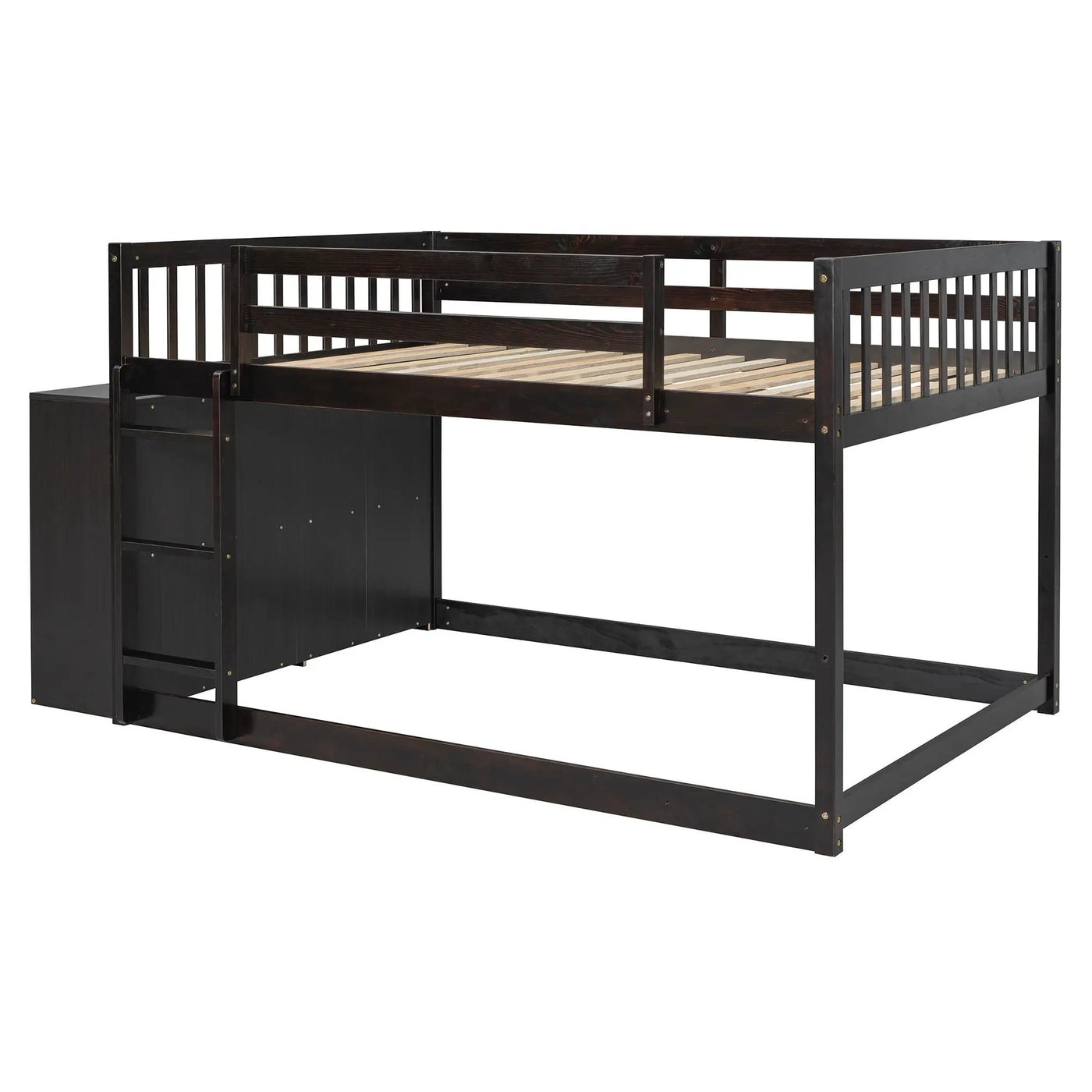 Bunk Bed With 4 Drawers And 3 Shelves by Unique Piece Furniture