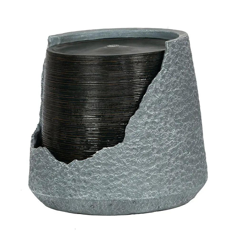 Indoor Outdoor Water Fountain, Unique Broken Urn Fountain Chic Dynamic Modern Design With Light For Garden by Unique Piece Furniture