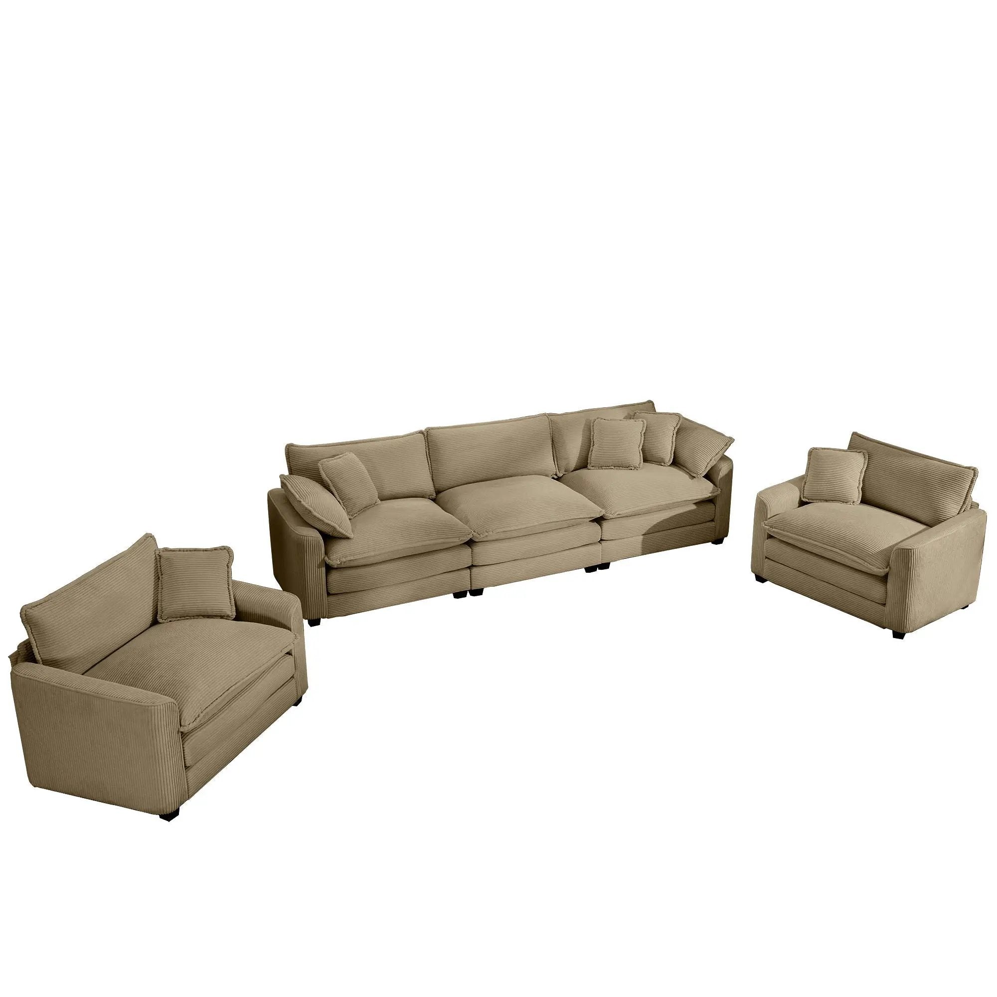 Elegant Oversized Sectional Sofa Set With Deep Seats And Flexible Layout by Unique Piece Furniture