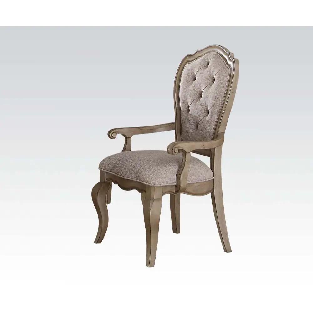 Chelmsford - Arm Chair (Set of 2) - Beige Fabric & Antique Taupe by Unique Piece Furniture