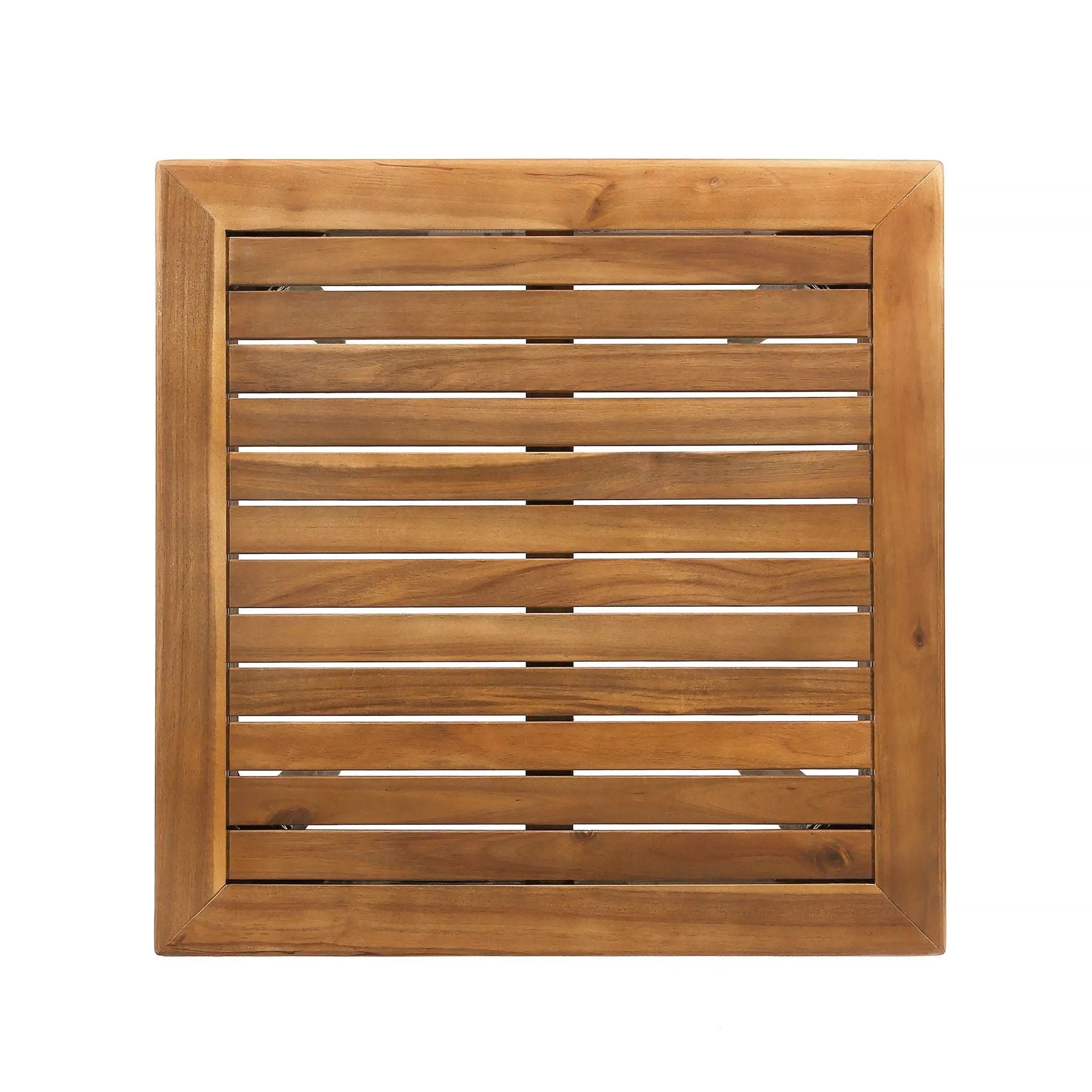 Outdoor Minimalist Acacia Wood Square Bar Table by HouseOfZazla