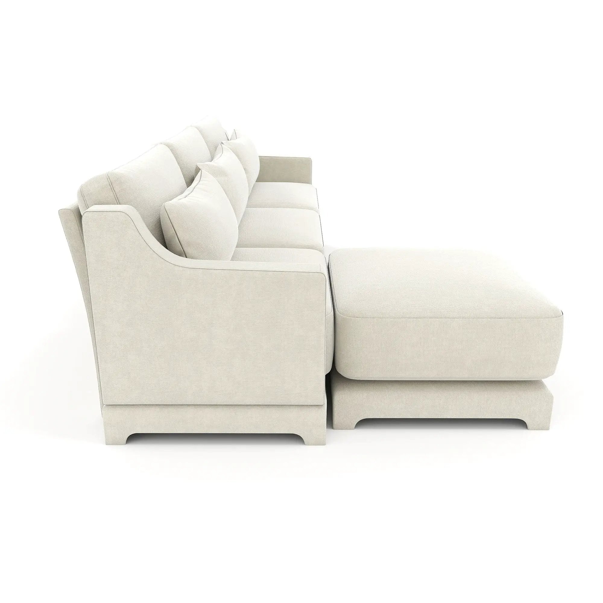 Stylish Sofa With Ottoman And Lumbar Pillows, Ergonomic Design by HouseOfZazla