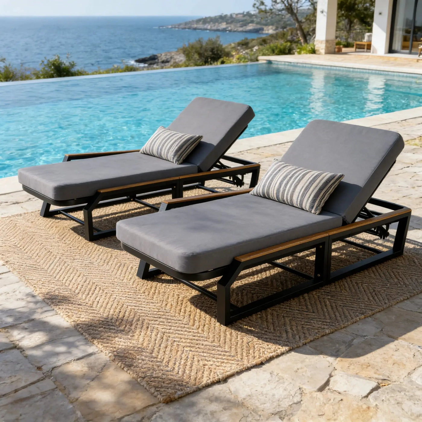 Adjustable 5-Position Outdoor Chaise Lounge by HouseOfZazla