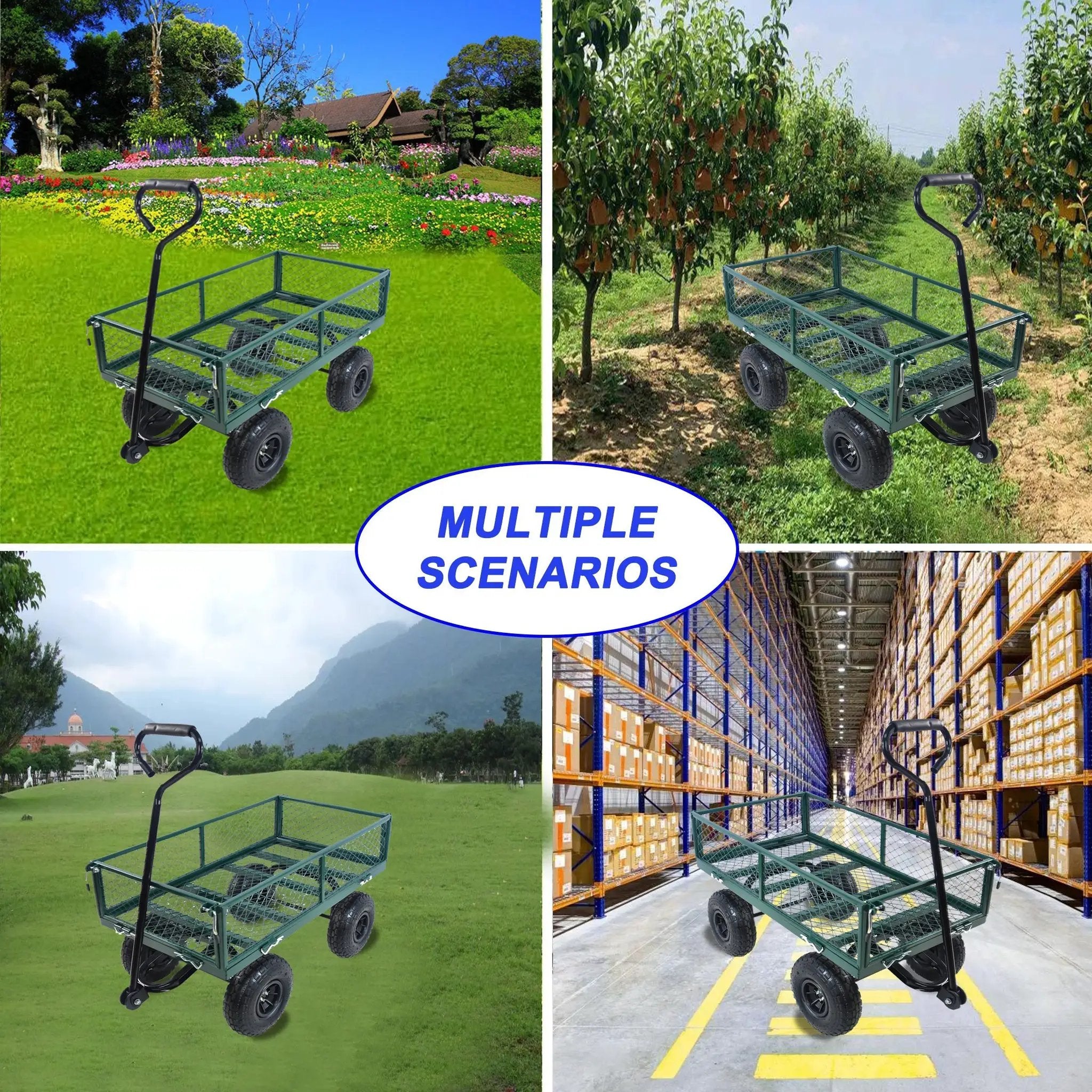 Wagon Cart Garden Cart Trucks in Green by HouseOfZazla