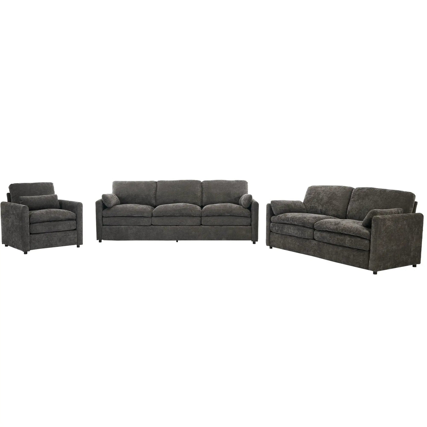 Cozy Sofa Set Oversized Comfy Cloud Sofa with Double Cushion by HouseOfZazla