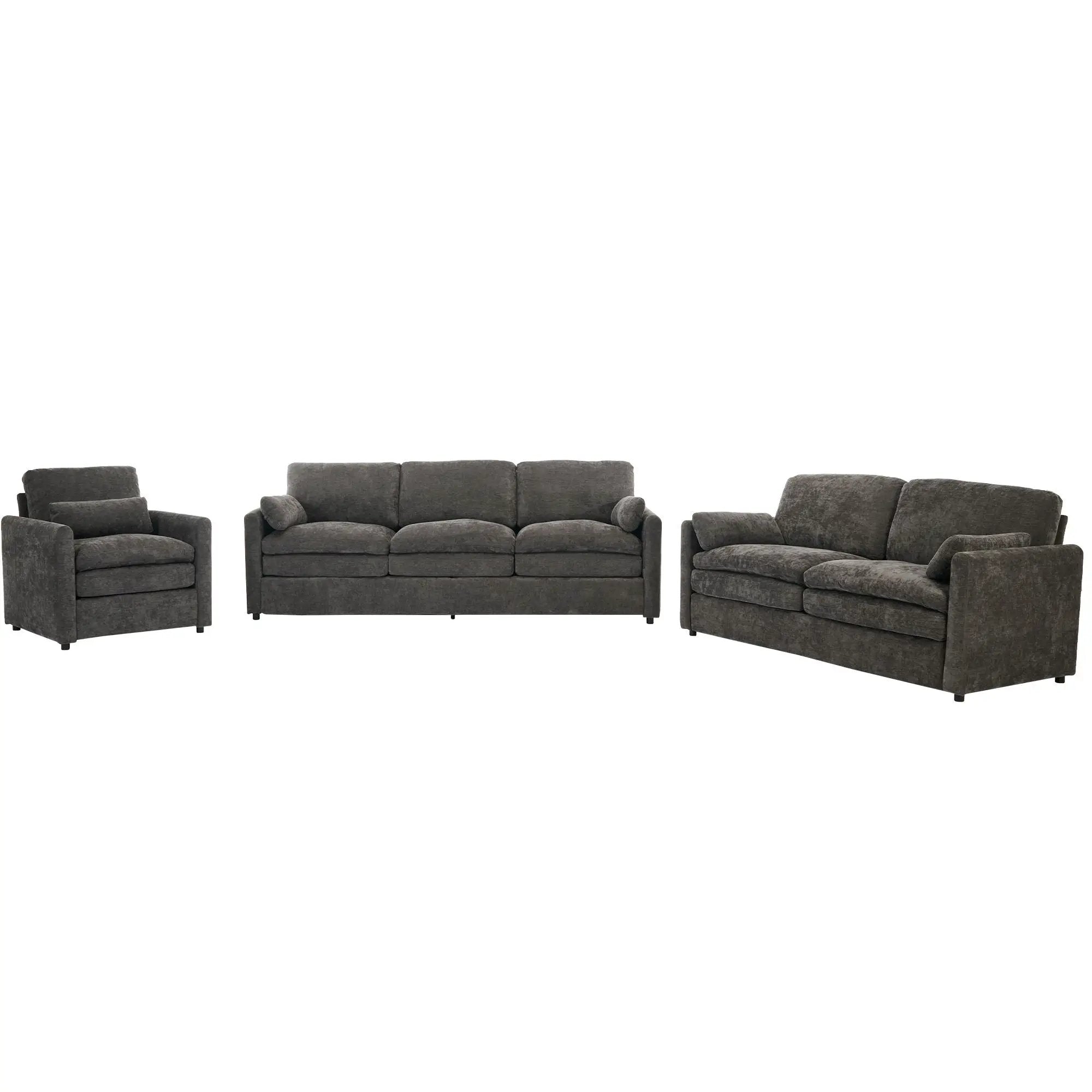 Cozy Sofa Set Oversized Comfy Cloud Sofa with Double Cushion by HouseOfZazla
