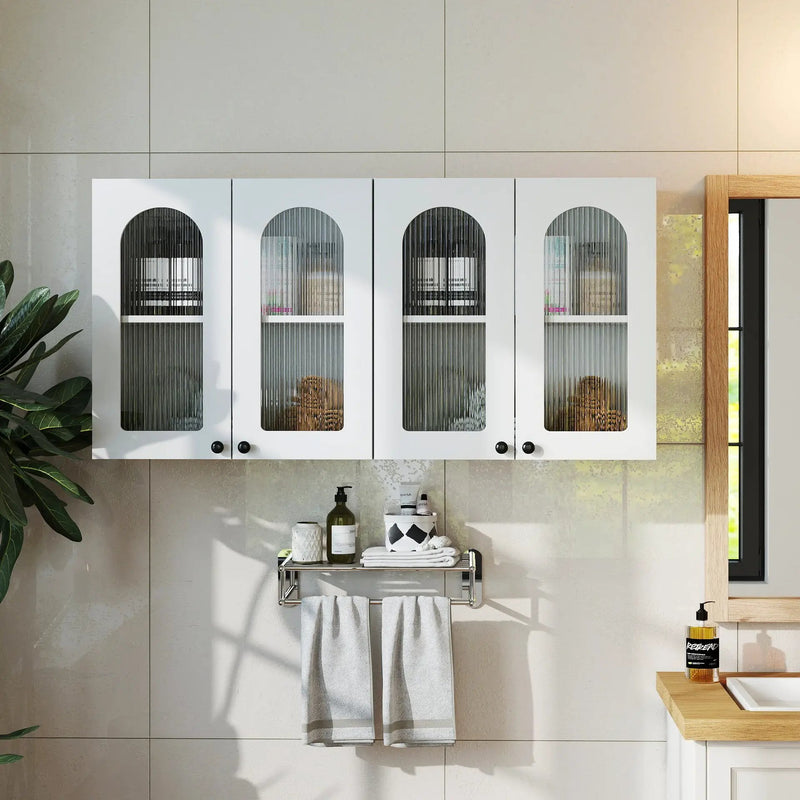 Wall Cabinet with Arched Glass Door and Adjustable Shelves by HouseOfZazla
