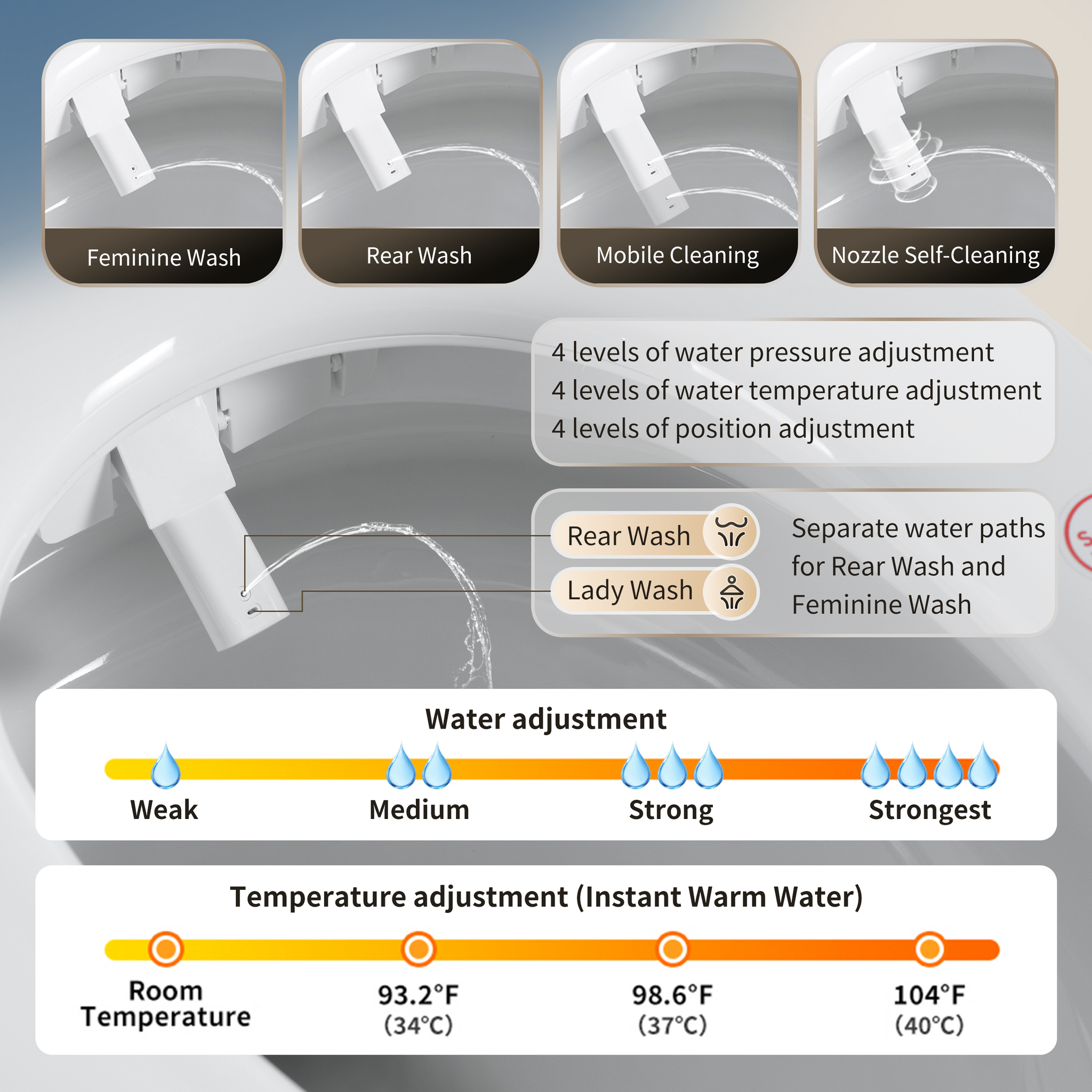 Tankless Smart Toilet with Built-In Bidet and Remote Control by HouseOfZazla