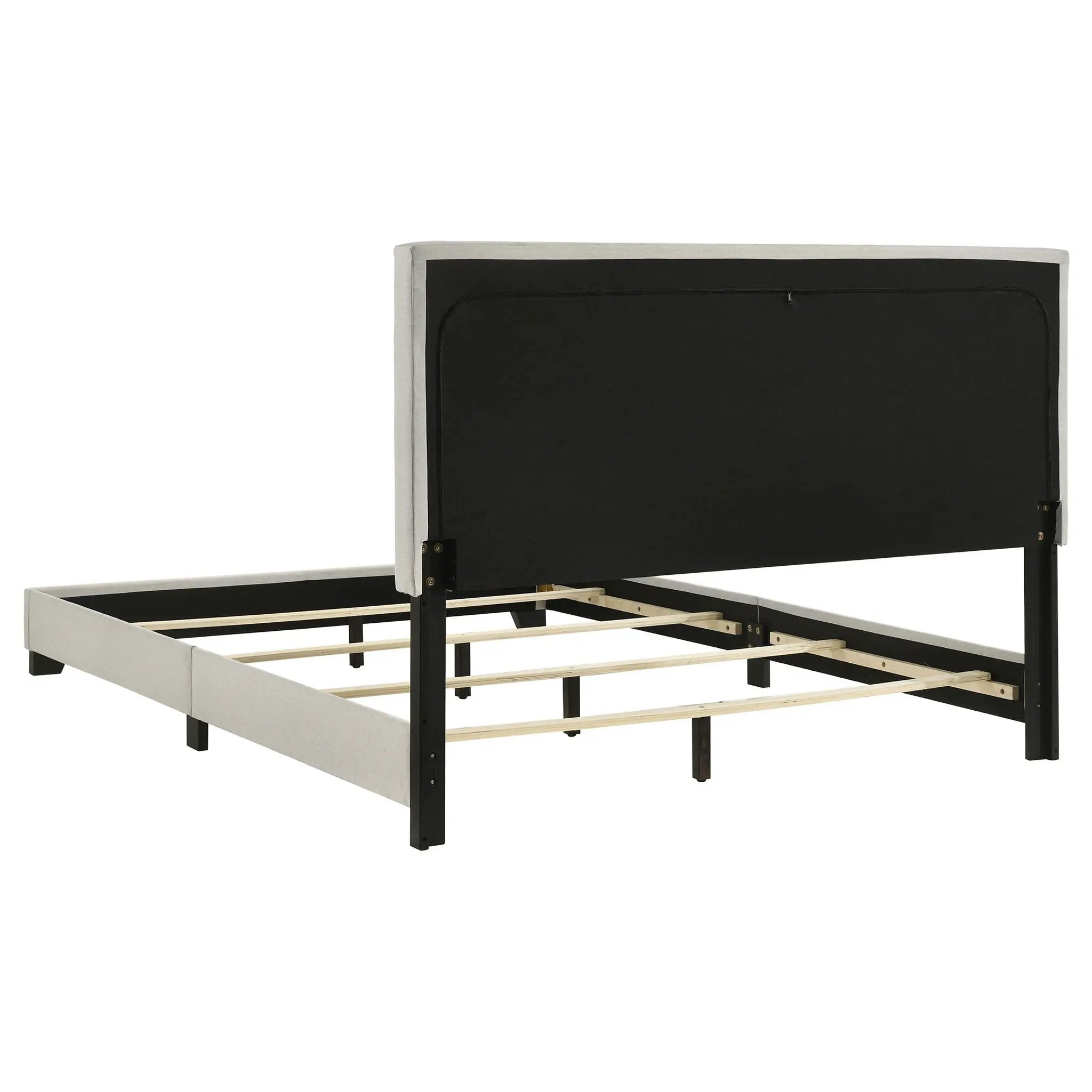 Dorian Fabric Upholstered Queen Panel Bed Cream by Unique Piece Furniture
