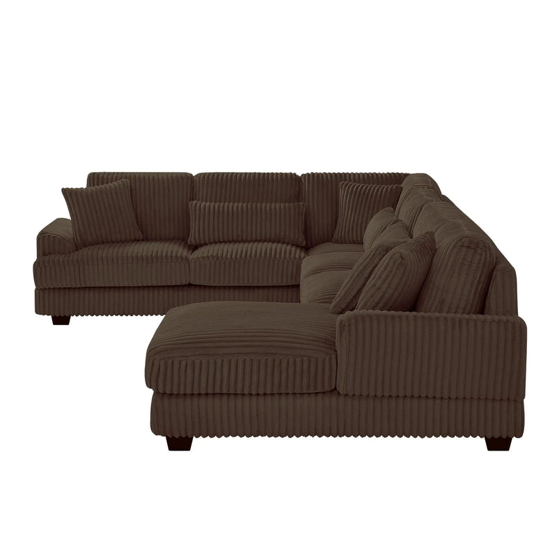 Oversized Sectional Sofa U - Shaped Sofa Couch Modern Sofa Upholstered In Soft With A Chaise Lounge For Living Room by HouseOfZazla