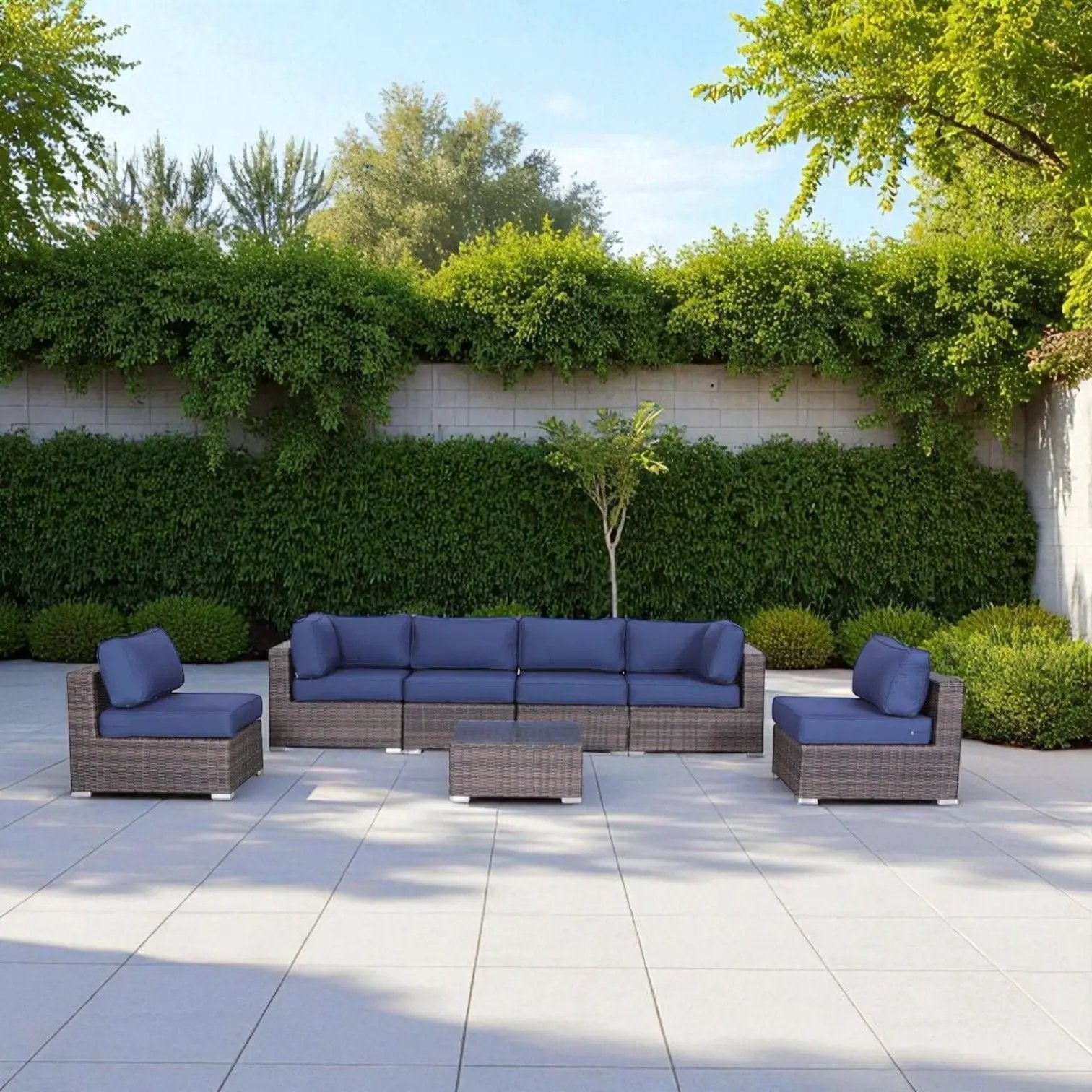 Outdoor Wicker Seating Group With Cushions by Unique Piece Furniture