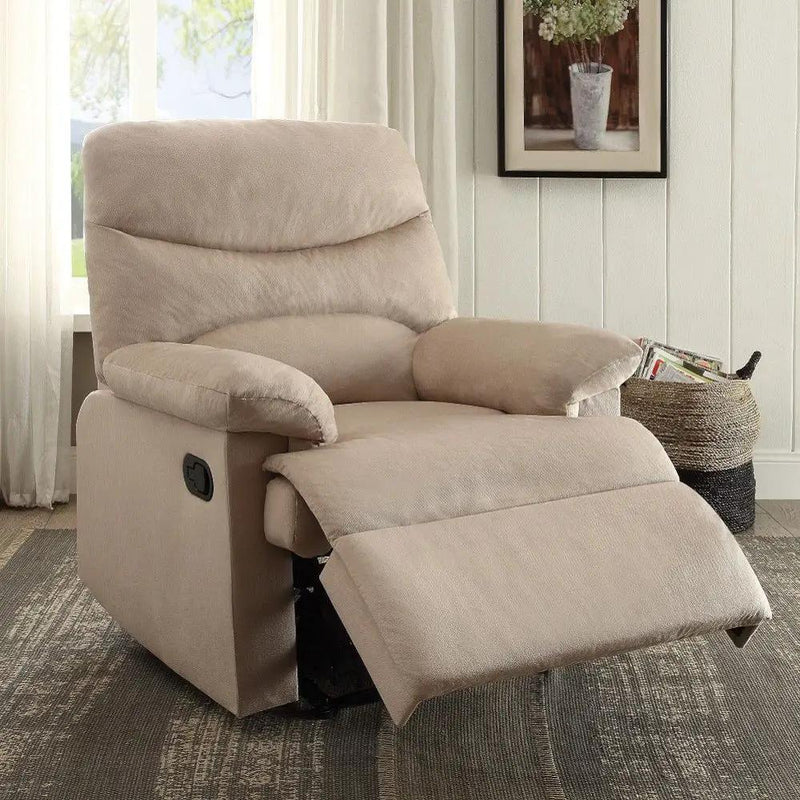 Arcadia - Motion Recliner - Beige Woven Fabric by Unique Piece Furniture