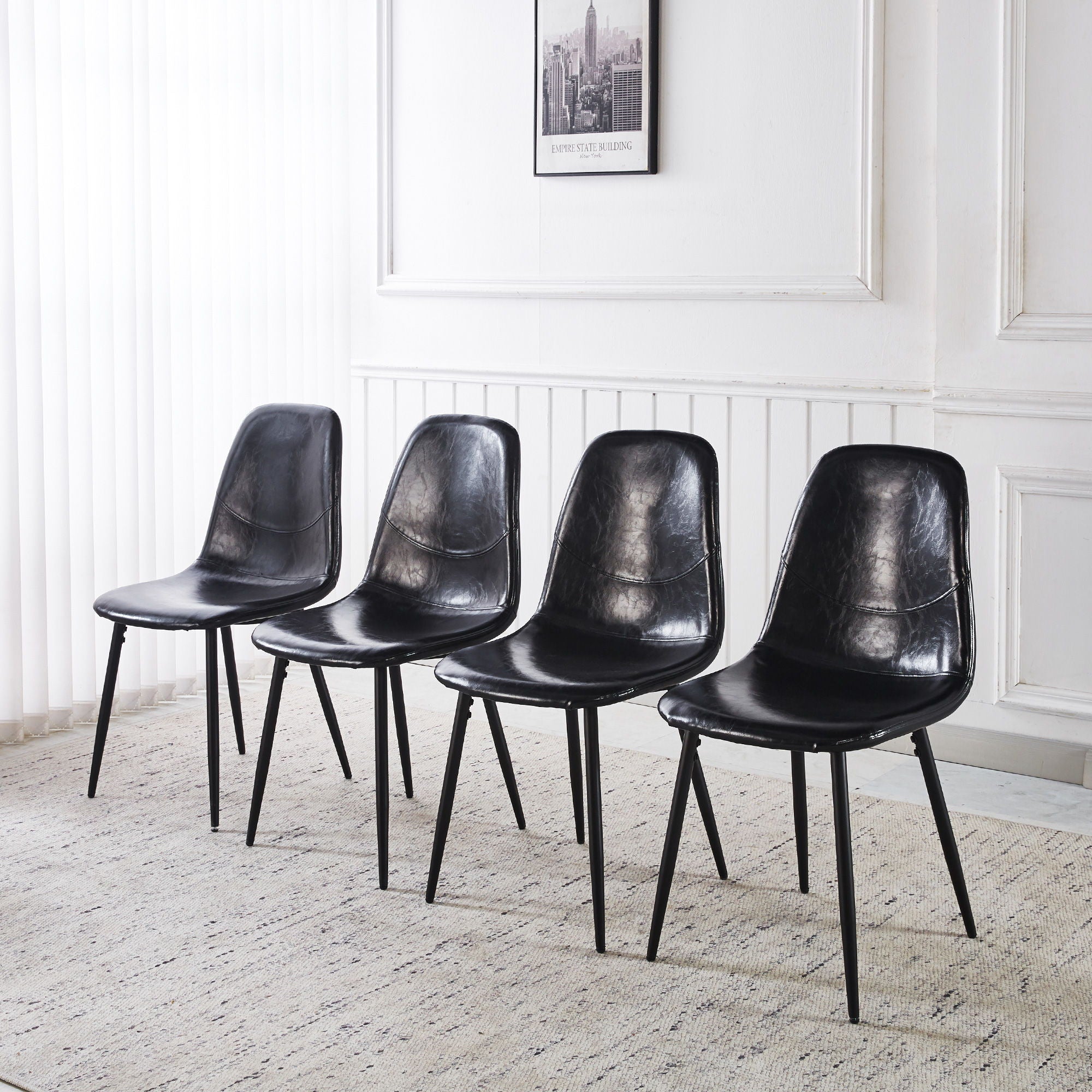 Dining Chairs (Set of 4) - Black by Unique Piece Furniture