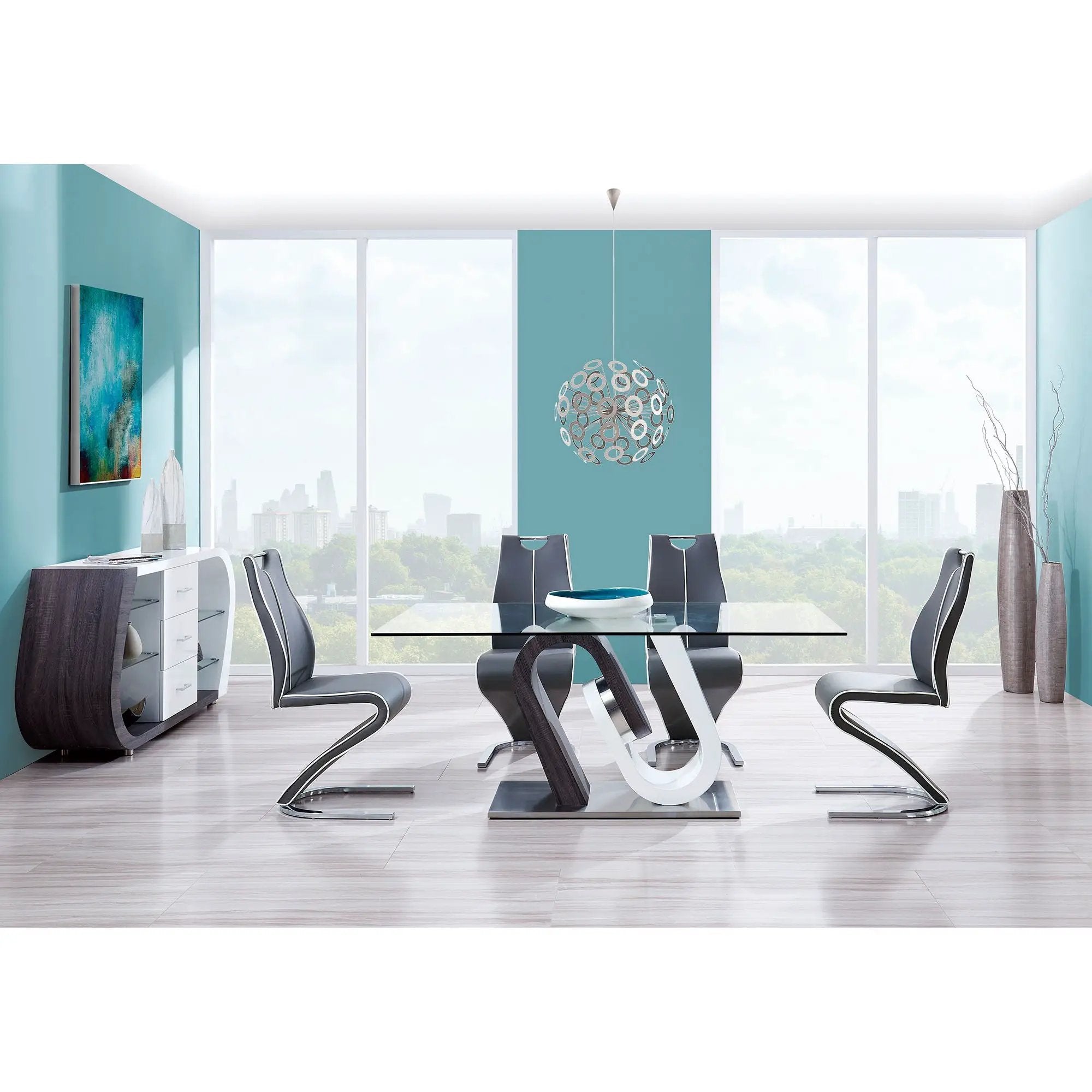 Anne - Dining Table - White / Gray by Unique Piece Furniture