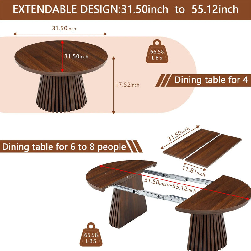 Oval Coffee Table For Living Room - Walnut by Unique Piece Furniture