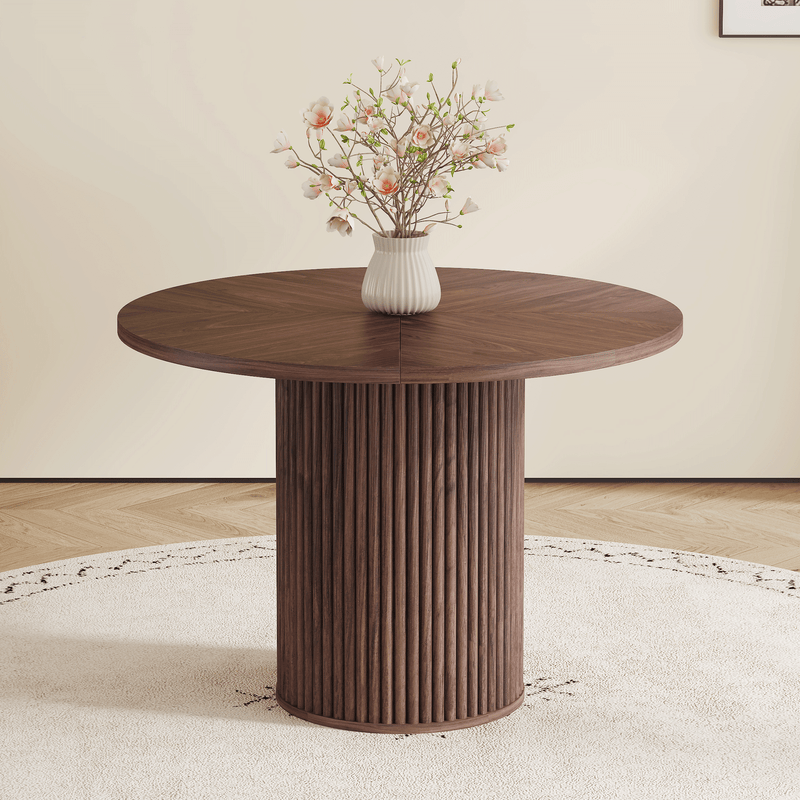 Modern Spliced Circular Dining Table With 42 Inch Diameter by HouseOfZazla