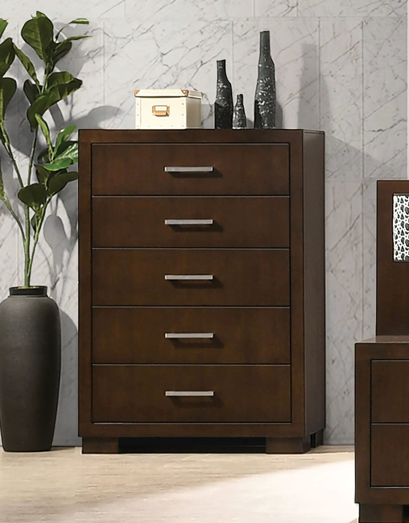 Jessica 5-drawer Bedroom Chest Cappuccino by Unique Piece Furniture