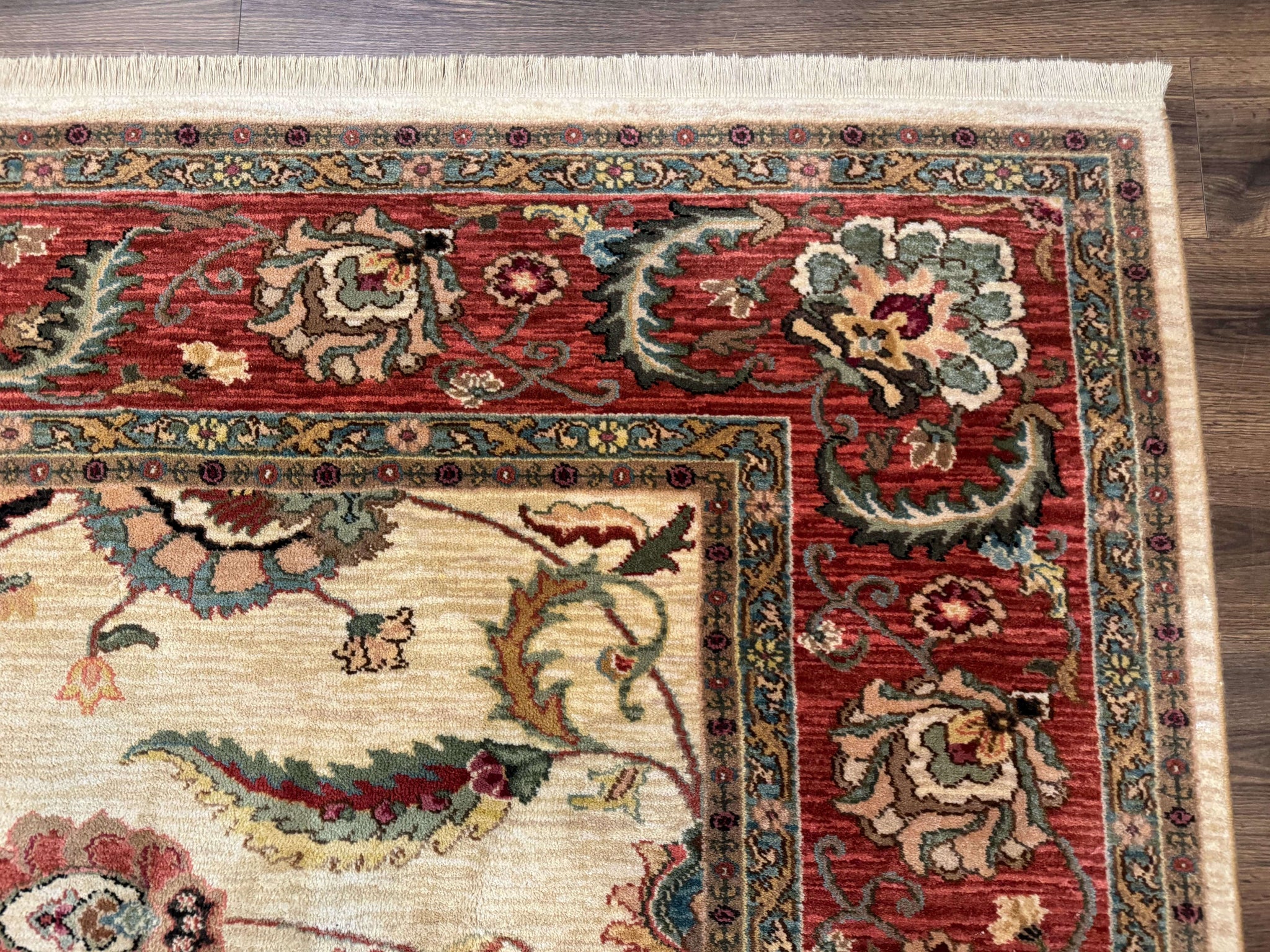 Karastan Rug 8.8 x 10, Ashara Agra Ivory #549, Wool, Vintage by Jewel Rugs