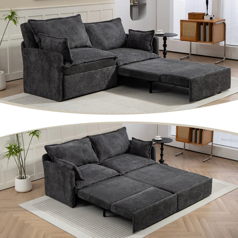 Pull Out Sofa Bed, Convertible Sleeper Sofa Couch, Side Storage, And USB / C - Type Charging Ports Chair by Unique Piece Furniture