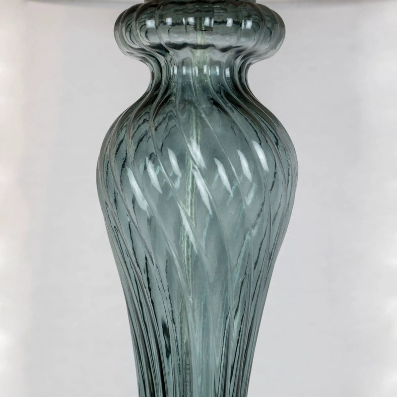 Windsor - Contemporary Table Lamp (Set of 2) - Clear Turquoise / Off White by HouseOfZazla